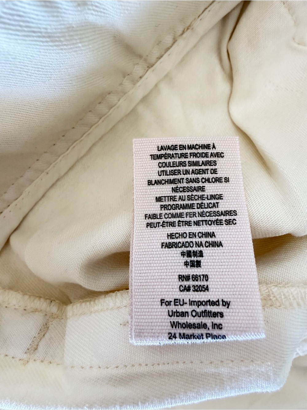 NWT Free People High-Waisted ’90s Peg Pants Ivory Size 4 - Picture 11 of 12